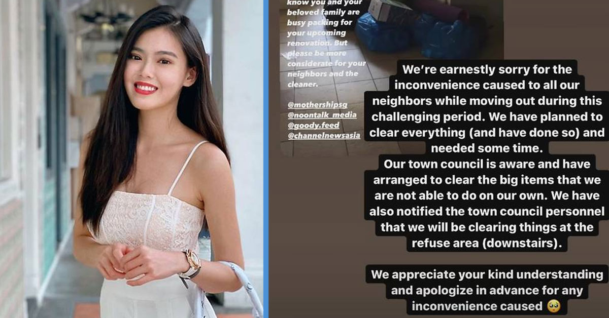 Actress Kimberly Chias Neighbour Called Her Out On Social Media For Dumping Rubbish At HDB