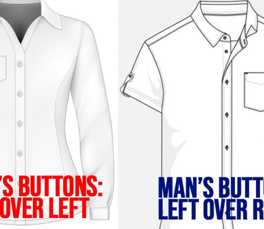 Do You Know That Guys’ Shirts & Ladies’ Shirts Have Buttons on Different Side?