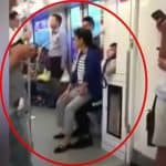 Man Won’t Give Up Seat in Train So Woman Just Sat On Him