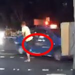 Man So Triggered That Taxi Nearly Hit Him, He Gave It a Kungfu Kick & Then Continued With His Business