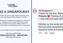 M’sia Tourism Board & S’pore Tourism Board Show Bromance on Facebook