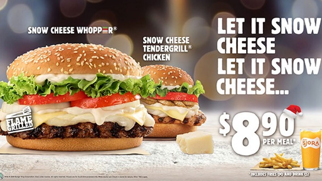 Burger King S Pore Has Snow Cheese Burgers Where The Snow Is Cheese Goody Feed