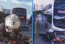 M’sia-Registered Bike Collided 2 Times in 2 Minutes at Jurong West & Rode Away After That