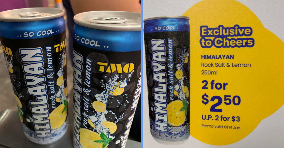 Cheers Now Has Himalayan Rock Salt & Lemon Drink; Selling at 2 for 2.