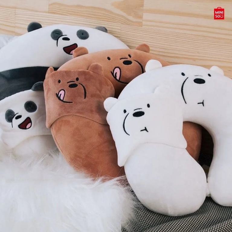 we bare bear neck pillow