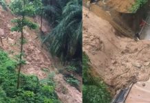 Second Mini Landslide Occurred in Outram Due to Heavy Rain on 2 Jan