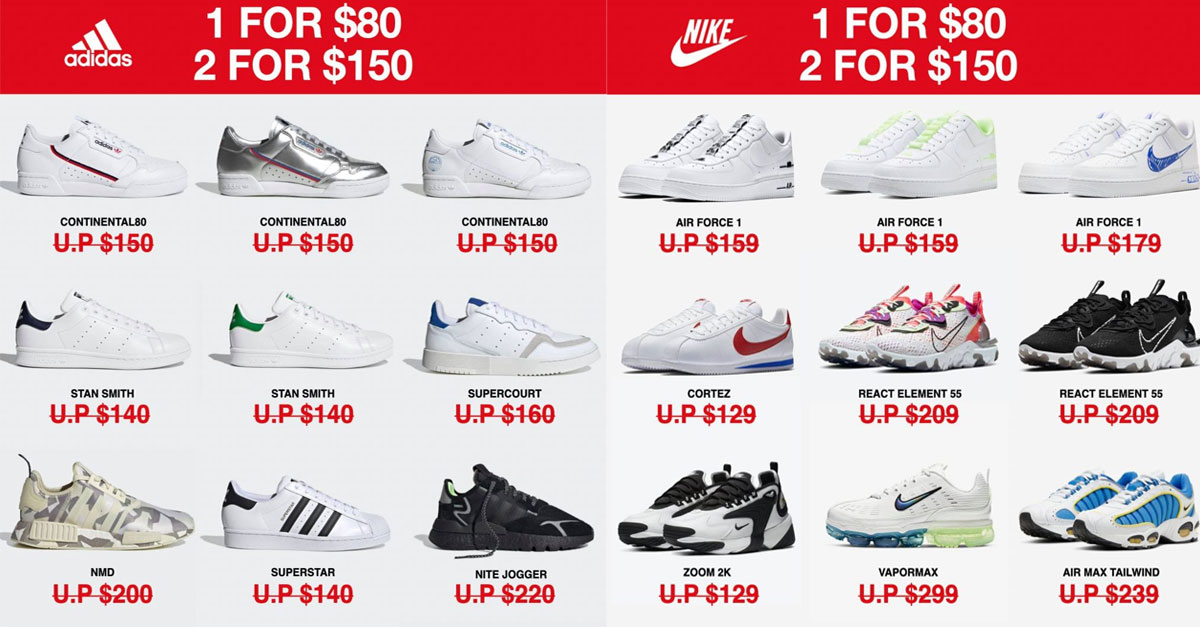 Don't Say Bojio: Up to 80% Off Nike, Adidas & Other Branded Shoes in ...