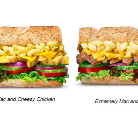 Subway Having Mac & Cheese Sandwiches from 6 Jan to 9 March