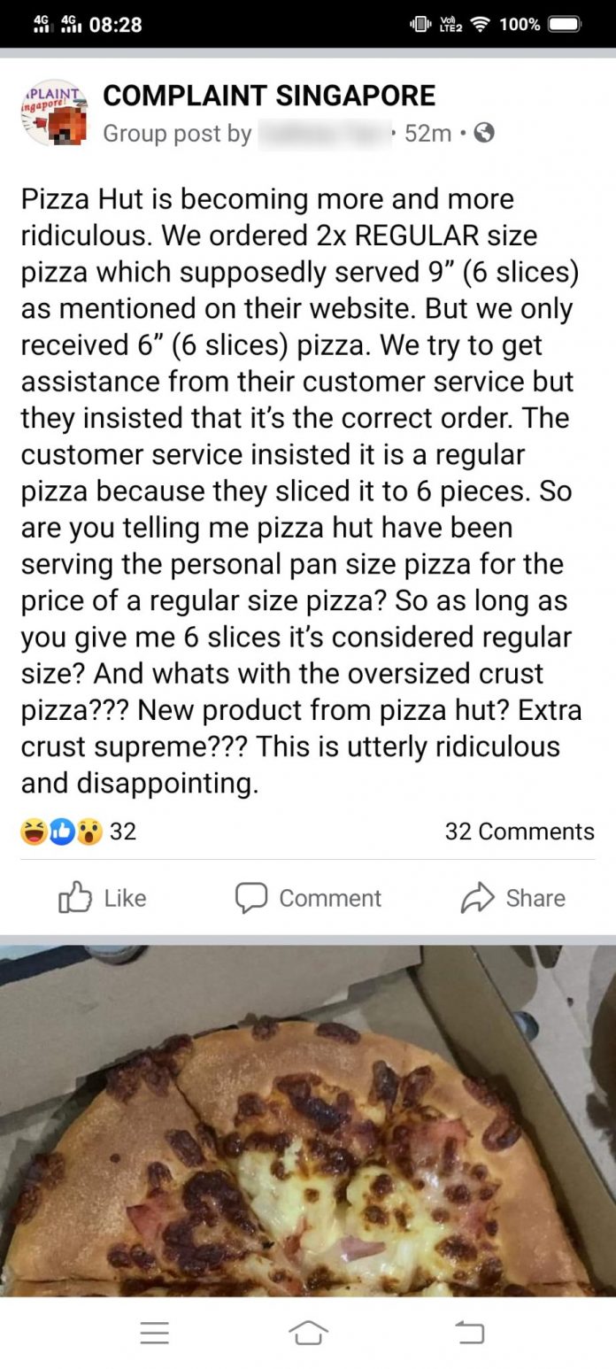 Pizza Hut Refunds Customer After Sending a Pizza with Super Oversized Crust Goody Feed
