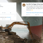 Guy with The Digger at Suez Canal and Stuck Container Ship ‘Updates’ Us On their Progress of Getting Unstuck Through These Parody Twitter Accounts