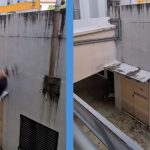 Man Fell off A Second Storey Ledge When He Tried To Parkour Off It; Netizens Commented His Fall Sounded like ‘Uncle Making Roti Prata’