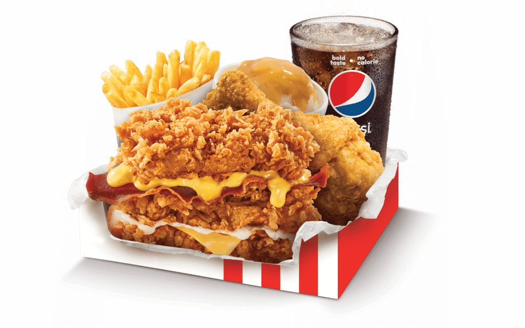 KFC Launching Cheesy Zinger Triple Down Which Comprises 3 Zinger