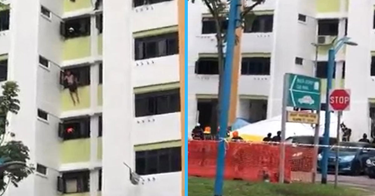 78yo Man Fell From 6th Floor Hdb Flat At Geylang Onto Scdf Air Pack Goody Feed