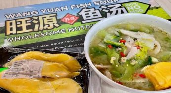 Tampines Coffee Shop Selling Durian Fish Soup at $12 a Bowl