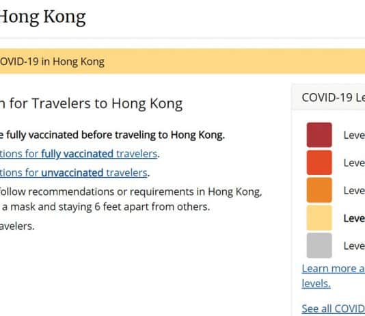 US CDC Says Listing Hong Kong Travel Risk Ranking Was Done in Error But S’pore Still in the List