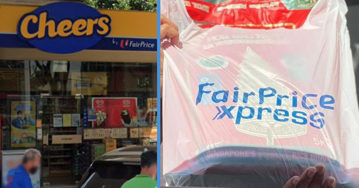 All Cheers & FairPrice Xpress Stores Will Charge for Plastic Bags from