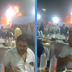 Wedding Guests in India Continue Eating Even When There’s a Massive Fire Raging