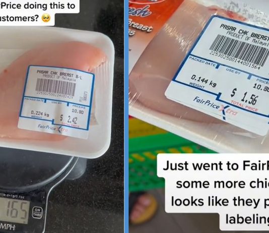Chinese Media Checked Out the Weight Labels of Chicken in Sheng Siong & Cold Storage