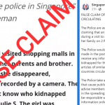 SPF: Social Media Post of Child Being Kidnapped in Shopping Malls is Fake