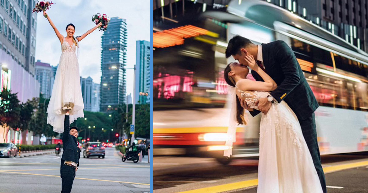Couple Did an Acrobatic Cheerleader Pose in the Middle of Orchard Road ...