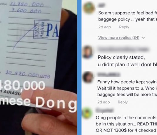 Family Claimed AirAsia Ripped Them Off For $1,800 Luggage Fee for 4 Pieces of Luggage