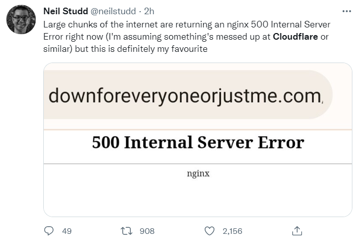 5xx Error, Cloudflare