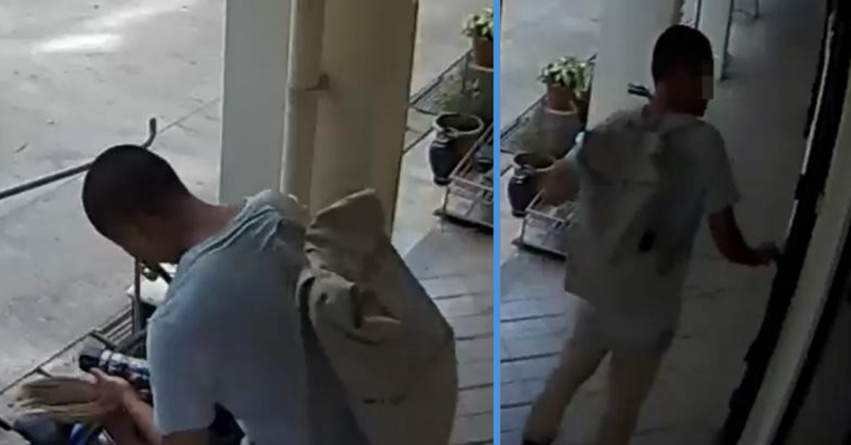 Man Caught Stealing Items Like Flower Pots and Chairs from Corridors ...