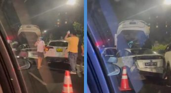 2 People Sent to Hospital After Accident of a Car Atop Another at PIE