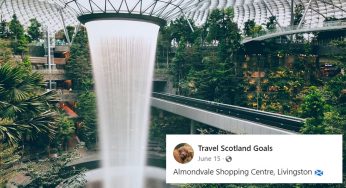 S’poreans Creatively Trolled FB Image Showing Jewel Indoor Waterfall in a Scotland Mall