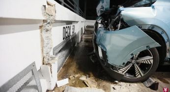 GetGo Car Nearly Plunged from 5th Storey of HDB Multi-Storey Car Park