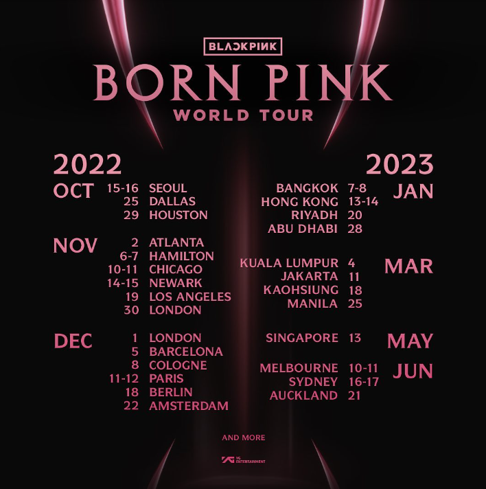 Blackpink Having a Concert in Singapore on 13 May 2023 for Their World