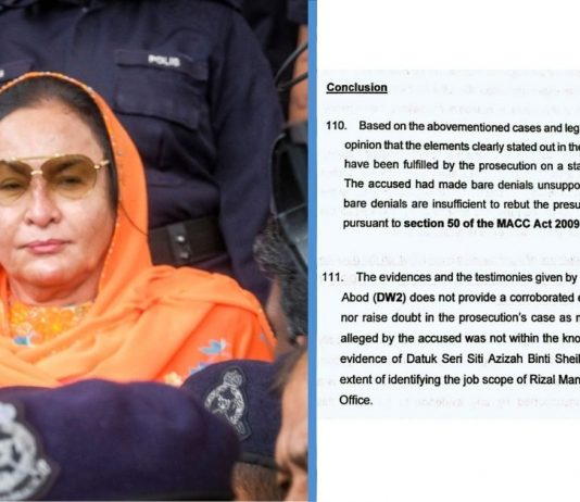 Alleged Verdict of Rosmah’s Trial, Which Should Only Be Out on 1 Sept, Leaked Online