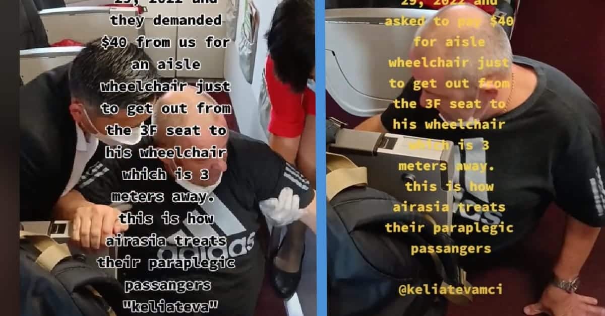 AirAsia Responds After Disabled Man Had to Crawl to His Wheelchair for