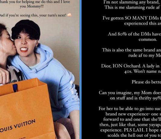 Influencer Daryl Aiden Yow Claims Dior Sales Assistant from Orchard Looked Down on His Mother