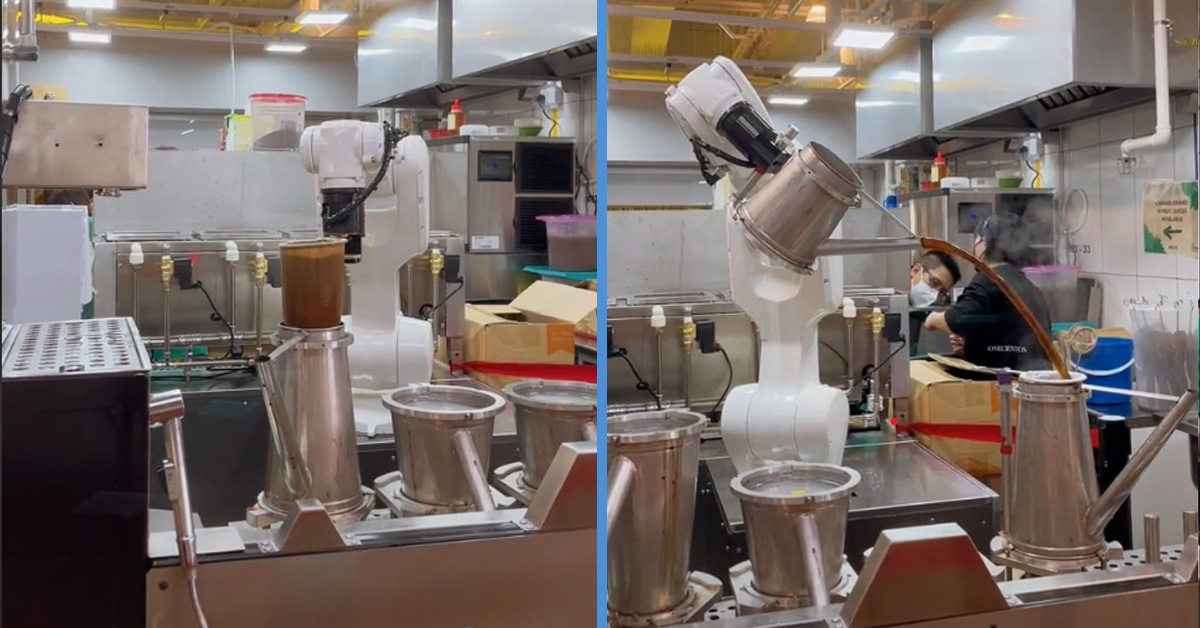 There’s a Robot ‘Kopi Uncle’ in One Punggol Hawker Centre That Looks