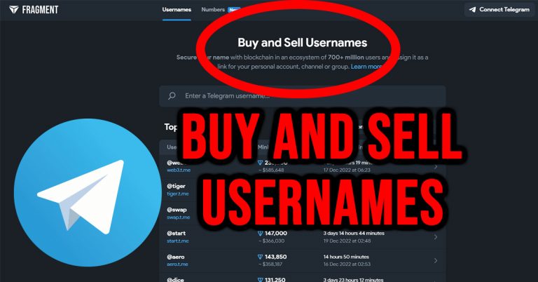 You can Now Buy (Or Sell) Telegram Usernames and Numbers