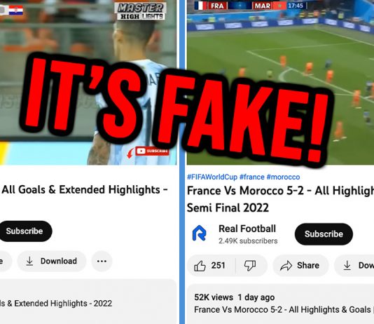 YouTube is Now Filled with Fake Results of World Cup Matches That Haven’t Taken Place