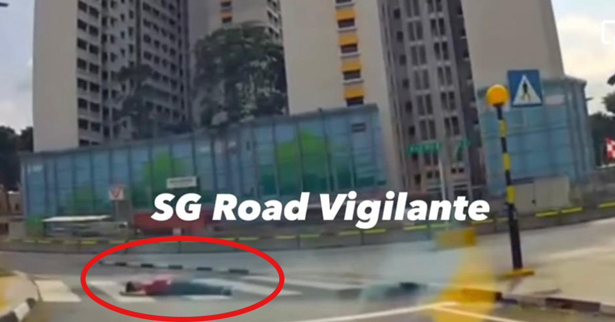 Man Suddenly Just Lied Down on Zebra Crossing in AMK Like It’s a TikTok ...