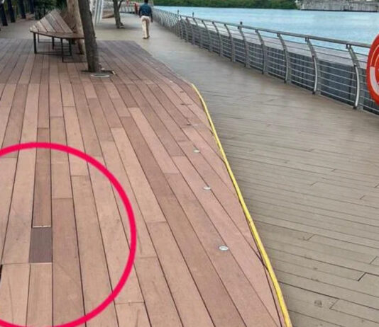 Woman’s Leg Plummeted into Gap Along Walkway at Sentosa; Officials Reportedly Required Her Not to Disclose Incident to the Public