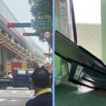 Crane Topples From The 30th Floor of The Building Onto Train That Was Passing By