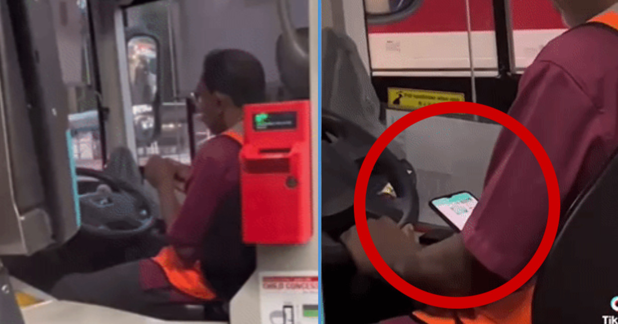 SMRT Bus Captain Suspended For Eating & Looking at Phone While Driving ...