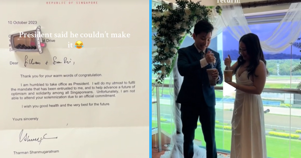 S’pore Couple Sent Wedding Invitation to President Tharman & Got a Reply From Him Personally