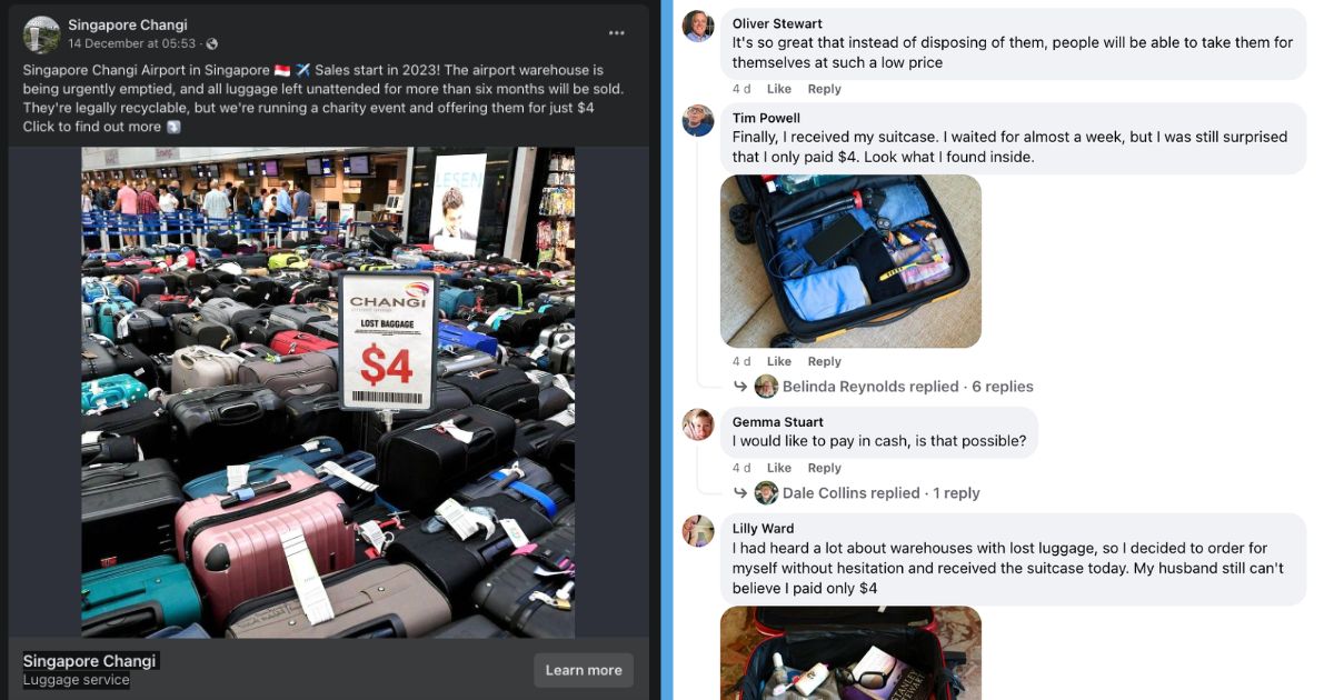 Luggage Scam Resurfaces on Facebook, This Time Even With Fake Comments ...