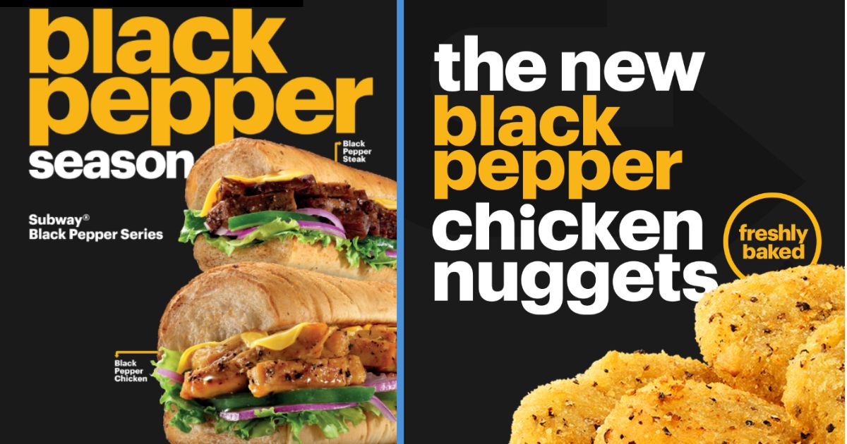 Subway Having Black Pepper Nuggets & Black Pepper Sub for CNY 2024 ...