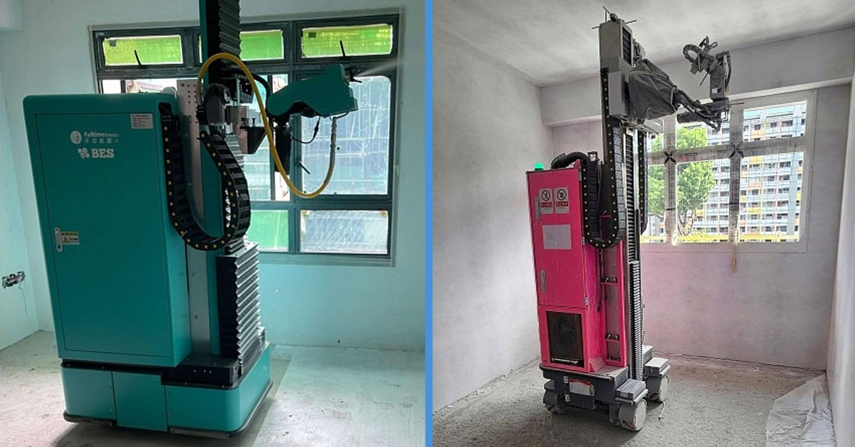 HDB Using Robots to Paint & Plaster Walls In New BTO Flats Goody Feed