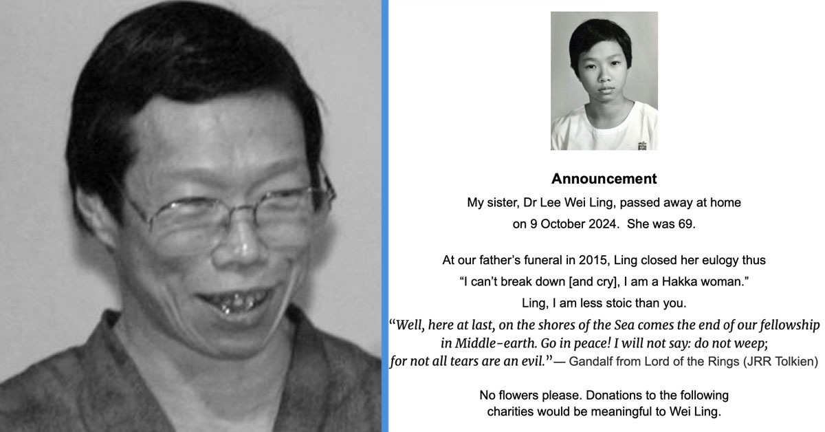 Dr Lee Wei Ling, Daughter of Lee Kuan Yew, Dies at 69 Years Old - Goody ...