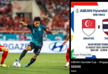S’pore vs Thailand S$49 Tickets Sold Out in Under 2 Hours, Resellers Ask Up to S$500 Each asean-match-thailand-resale