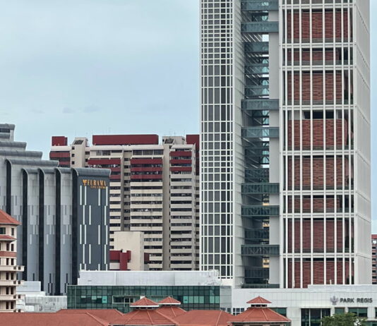 The State Courts building in Singapore, where a man was jailed over scam-related cash collections