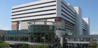 HarbourFront Centre exterior, where the helper was arrested on her way to a Batam ferry