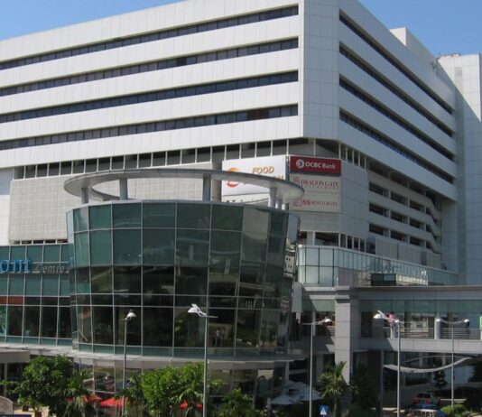 HarbourFront Centre exterior, where the helper was arrested on her way to a Batam ferry